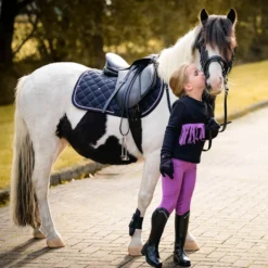 Reitleggings Kinder Lize Junior HW25, Vollbesatz, Full-Grip, High Waist