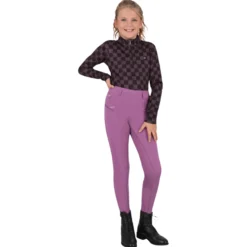 Reitleggings Kinder Lize Junior HW25, Vollbesatz, Full-Grip, High Waist