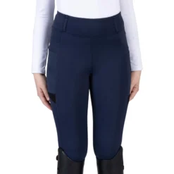 Reitleggings Kinder Tech, Vollbesatz, Full-Grip, High Waist