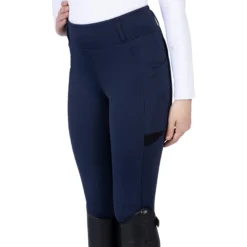 Reitleggings Kinder Tech, Vollbesatz, Full-Grip, High Waist