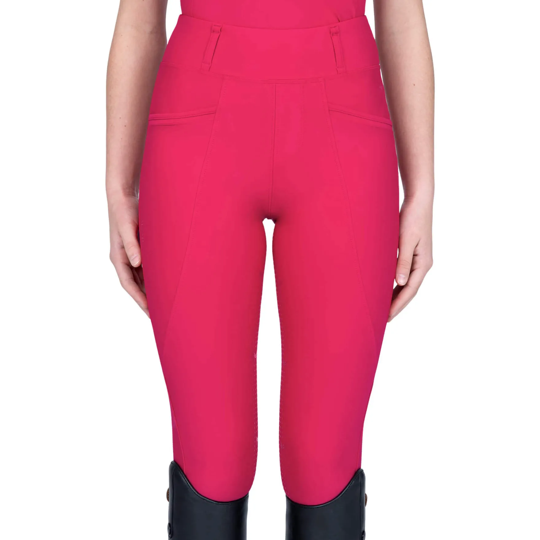 Reitleggings Kinder YR Pro, Vollbesatz, Full-Grip, High Waist