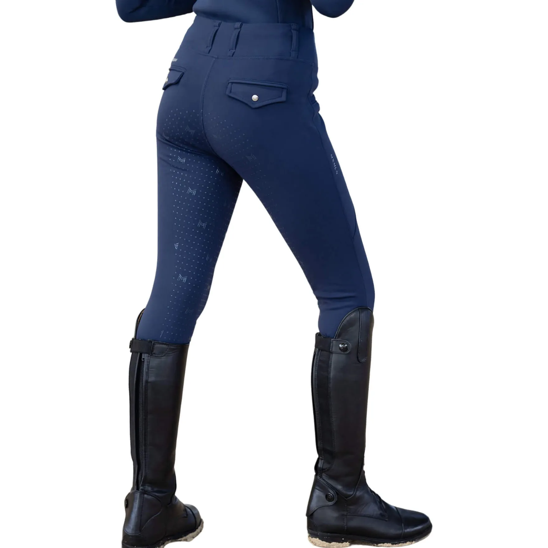 Reitleggings Kinder YR Winter Pro, Winter, Vollbesatz, Full-Grip