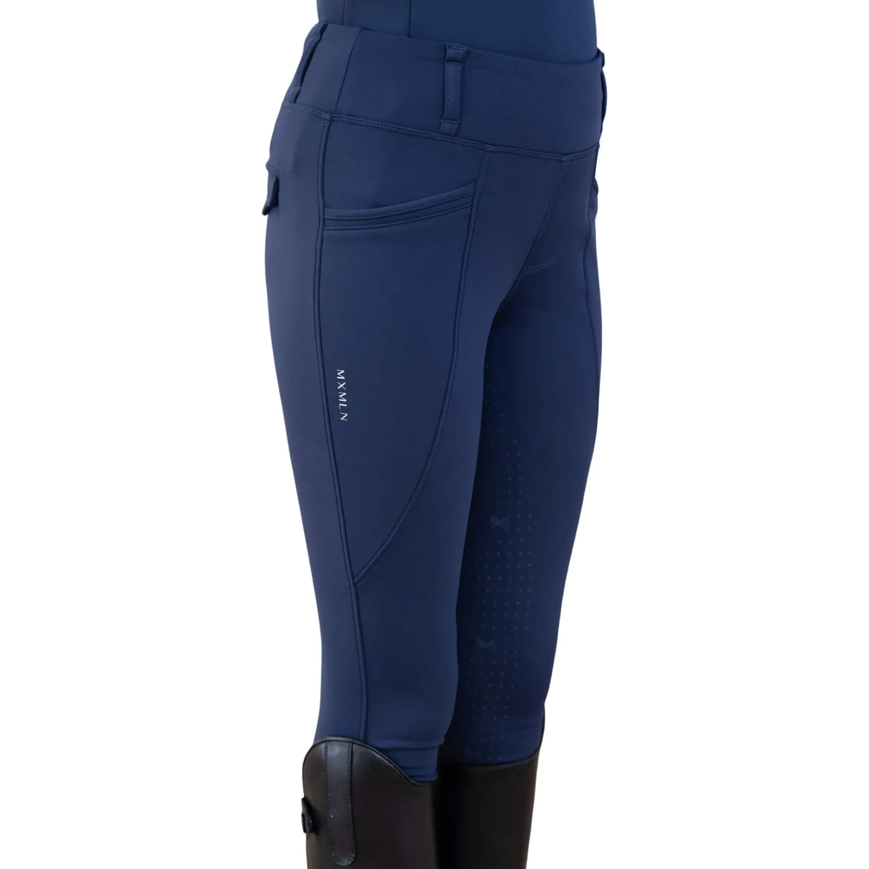 Reitleggings Kinder YR Winter Pro, Winter, Vollbesatz, Full-Grip