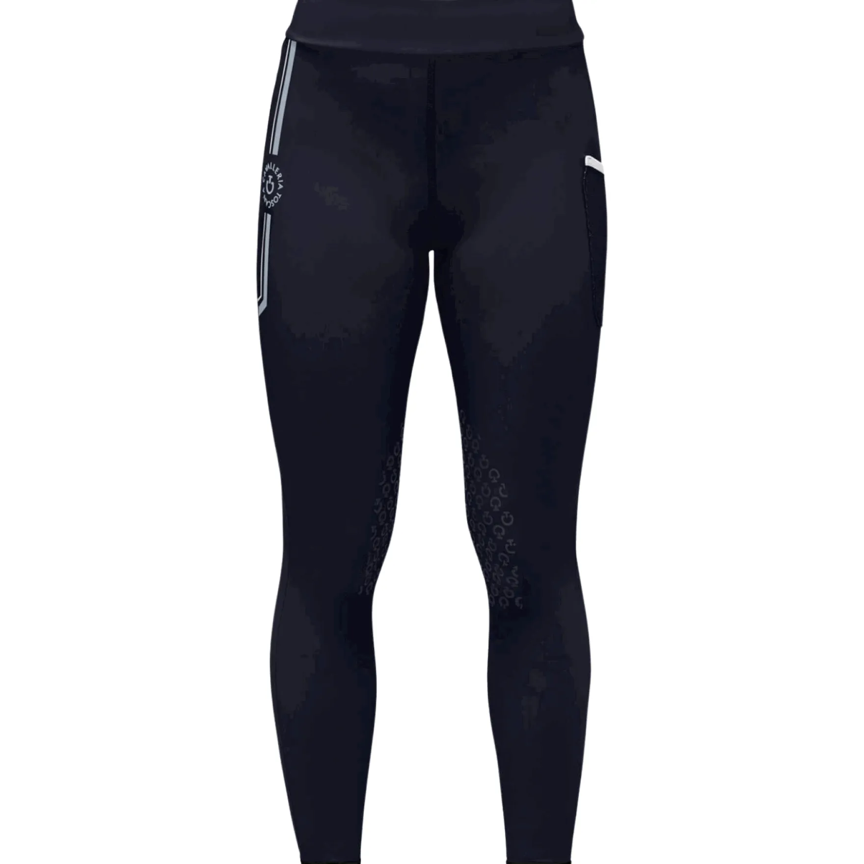 Reitleggings Mädchen CT Orbit Print, High Waist, Kniebesatz, Knee-Grip