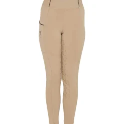Reitleggings Mädchen Slim Fit, Vollbesatz, Full-Grip, High Waist