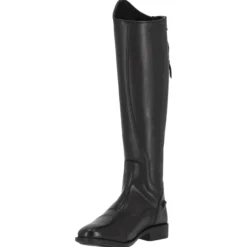 Reitstiefel Damen Birgit, Lederreitstiefel, Schwarz