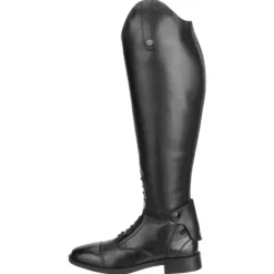 Reitstiefel Damen Curvy AM, Lederreitstiefel, Schwarz