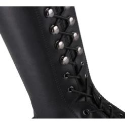 Reitstiefel Damen Hailey Adult, Lederreitstiefel, Schwarz
