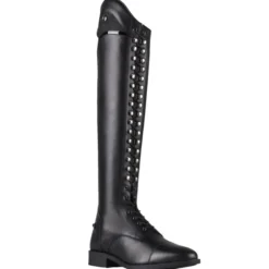Reitstiefel Damen Hailey Adult, Lederreitstiefel, Schwarz