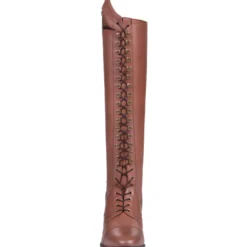 Reitstiefel Damen Hailey Adult, Lederreitstiefel, Braun