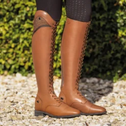 Reitstiefel Damen Hailey Adult, Lederreitstiefel, Braun