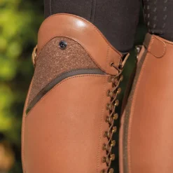 Reitstiefel Damen Hailey Adult, Lederreitstiefel, Braun