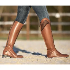 Reitstiefel Damen Hailey Adult, Lederreitstiefel, Braun