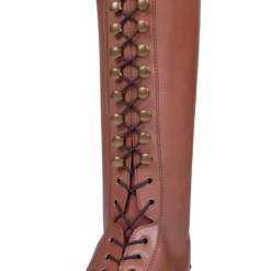 Reitstiefel Damen Hailey Adult, Lederreitstiefel, Braun