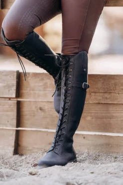 Reitstiefel Damen Longford All-Year Waterproof, Schwarz
