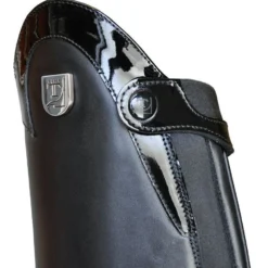 Reitstiefel Damen Marilyn Lack, Lederreitstiefel, Schwarz
