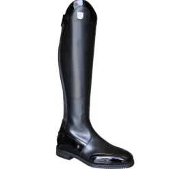 Reitstiefel Damen Marilyn Lack, Lederreitstiefel, Schwarz