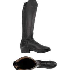 Reitstiefel Damen Nova Tall Vegan, Lederimitat, Schwarz