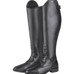 Reitstiefel Damen Portland, mit Schnürung, Schwarz