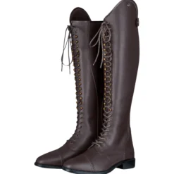 Reitstiefel Damen Portland Polo, mit Schnürung, Braun