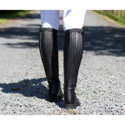 Reitstiefel Damen Tamar, Lederreitstiefel, Schwarz