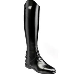 Reitstiefel Galileo, Lederreitstiefel, Damen, Herren, Schwarz