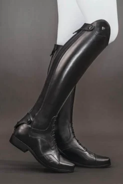 Reitstiefel Gravity, Lederreitstiefel, Damen, Herren, Schwarz