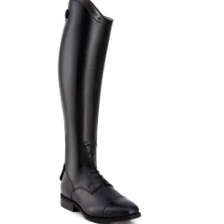 Reitstiefel Italo 02, Lederreitstiefel, Damen, Herren, Smooth Black