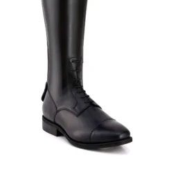 Reitstiefel Italo 02, Lederreitstiefel, Damen, Herren, Smooth Black