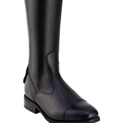 Reitstiefel Italo 01, Lederreitstiefel, Damen, Herren, Smooth Black