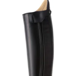 Reitstiefel Italo 01, Lederreitstiefel, Damen, Herren, Smooth Black