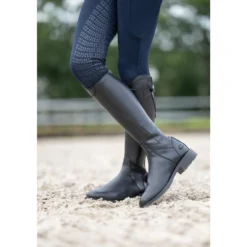 Reitstiefel Kinder Aberdeen, Kunstleder, Schwarz