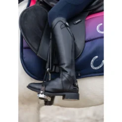 Reitstiefel Kinder Aberdeen, Kunstleder, Schwarz