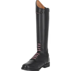 Reitstiefel Kinder Lucky Start Junior, Lederreitstiefel, Schwarz