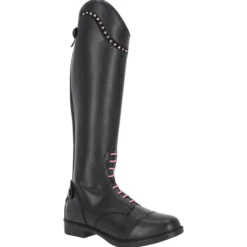 Reitstiefel Kinder Lucky Start Junior, Lederreitstiefel, Schwarz