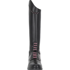 Reitstiefel Kinder Lucky Start Junior, Lederreitstiefel, Schwarz
