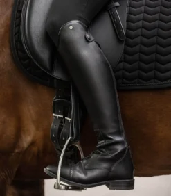 Reitstiefel Kinder Portland, mit Schnürung, Schwarz