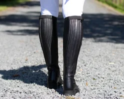 Reitstiefel Kinder Tamar Junior, Lederreitstiefel, Schwarz