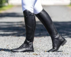 Reitstiefel Kinder Tamar Junior, Lederreitstiefel, Schwarz