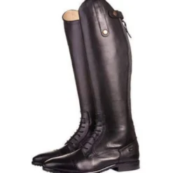 Reitstiefel Kinder Valencia, Lederreitstiefel, Schwarz, Standardlänge