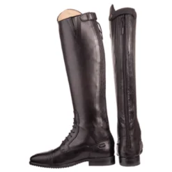 Reitstiefel Kinder Valencia, Lederreitstiefel, Schwarz, Standardlänge
