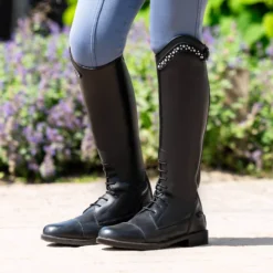 Reitstiefel Mädchen Jaimy Junior, Lederreitstiefel, Schwarz