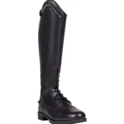 Reitstiefel Mädchen Jaimy Junior, Lederreitstiefel, Schwarz