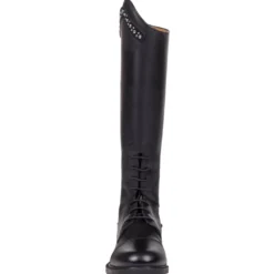 Reitstiefel Mädchen Jaimy Junior, Lederreitstiefel, Schwarz