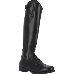 Reitstiefel Mädchen Julia Junior, Lederreitstiefel, Schwarz