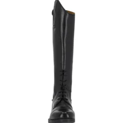 Reitstiefel Mädchen Julia Junior, Lederreitstiefel, Schwarz