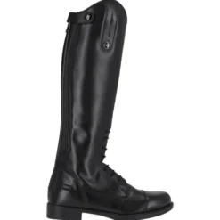 Reitstiefel Mädchen Julia Junior, Lederreitstiefel, Schwarz