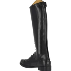 Reitstiefel Mädchen Julia Junior, Lederreitstiefel, Schwarz