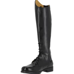 Reitstiefel Mädchen Julia Junior, Lederreitstiefel, Schwarz