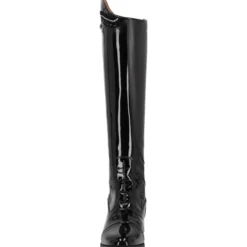 Reitstiefel Mädchen Lamira Junior, Lederreitstiefel, Lack, Schwarz